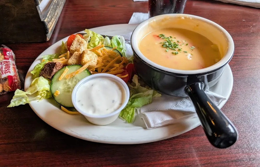 Cheesey Potato Soup and Side Salad